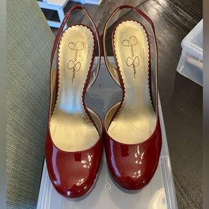 Jessica Simpson Red Patent Leather heels size 9
